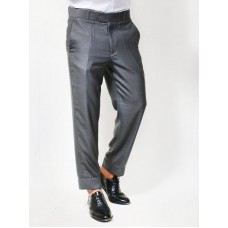 Men's Dress Pant Trouser Formal Metal Grey