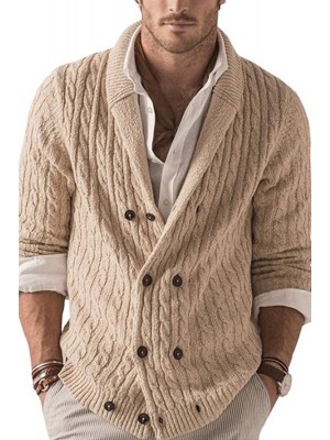 Men's Lapel Winter Warm Casual Collar Sweater