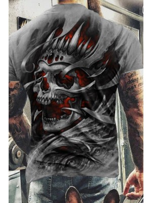 Halloween Skull Print T-shirt