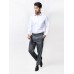 Men's Dress Pant Trouser Formal Metal Grey